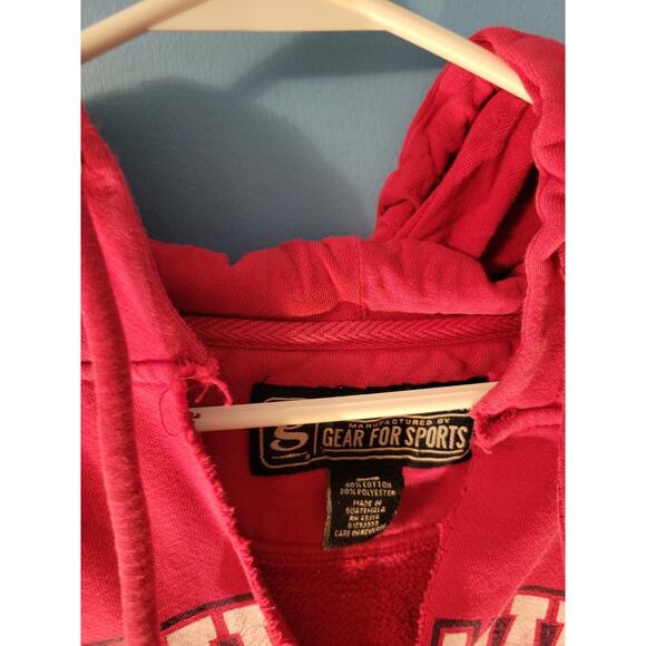 NCAA Kansas University Jayhawks Y2K Distressed Mens Pullover Hoodie Size XL - Picture 8 of 10